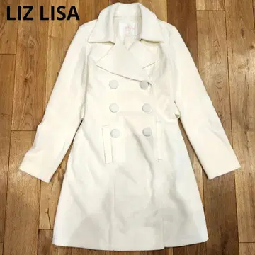 LIZLISA 리즈리사화이트 코트 프리 사이즈 깔끔한 화이트 코트