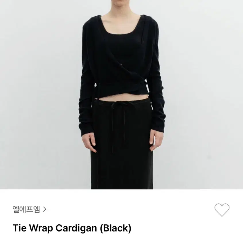 LFM 랩 가디건 Tie Wrap Cardigan (Black)