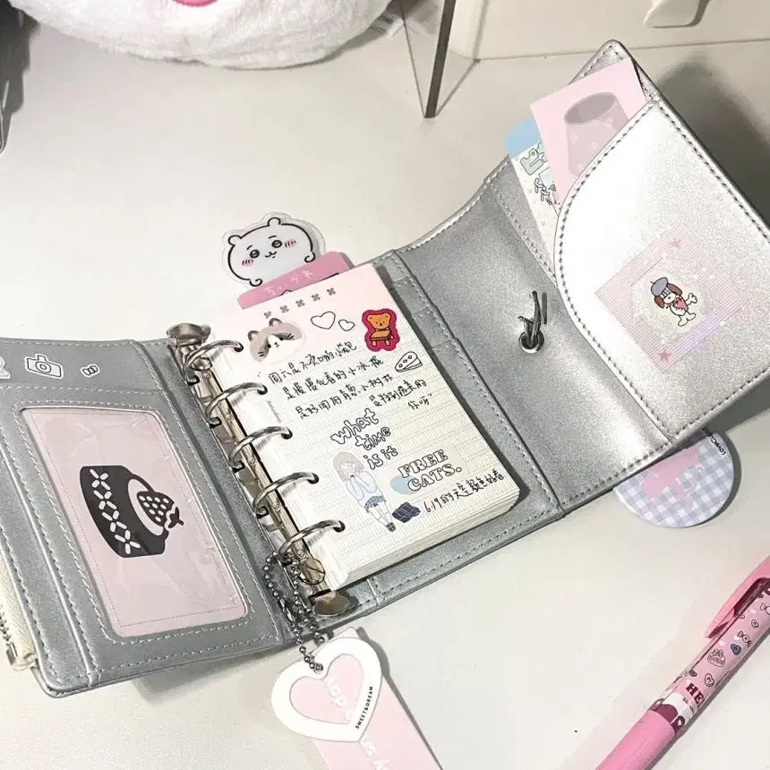 수심 Silver Pocket Diary 실버 포켓 다이어리 지갑 5공