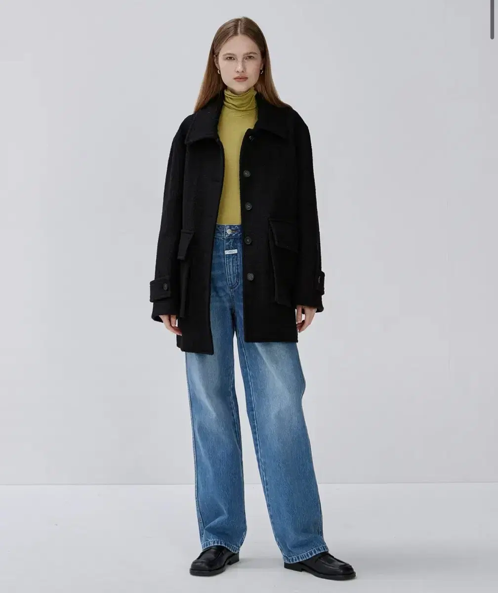 마리떼 fluffy wool half coat