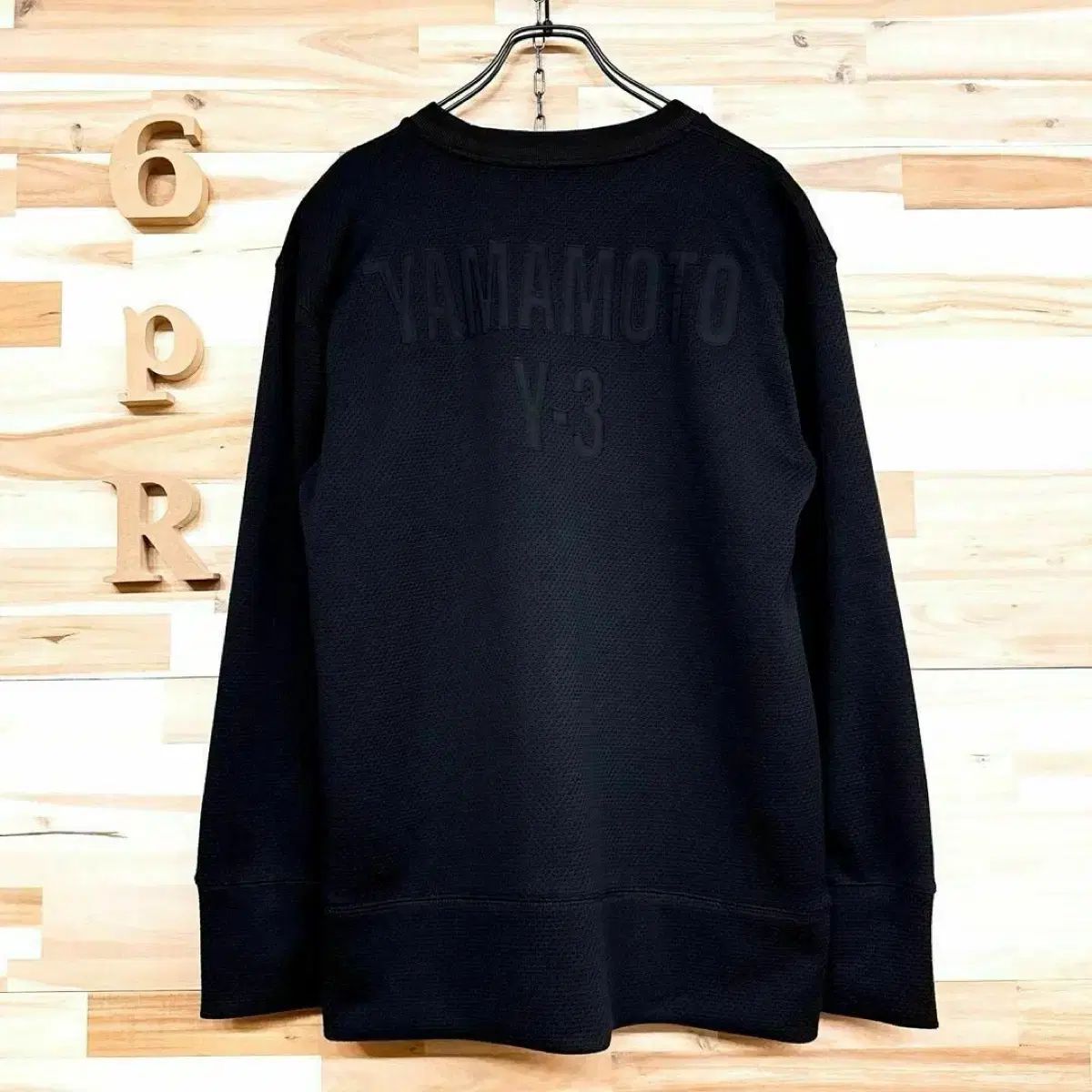 Y-3 요지야마모토 백로고 블랙 오버핏 스웨트셔츠 S,M,L,XL