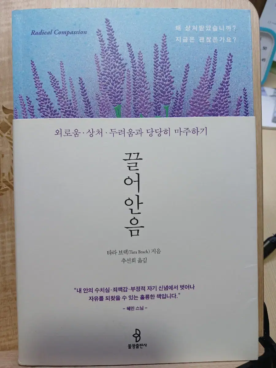 끌어안음 도서 책 자기계발서 상처