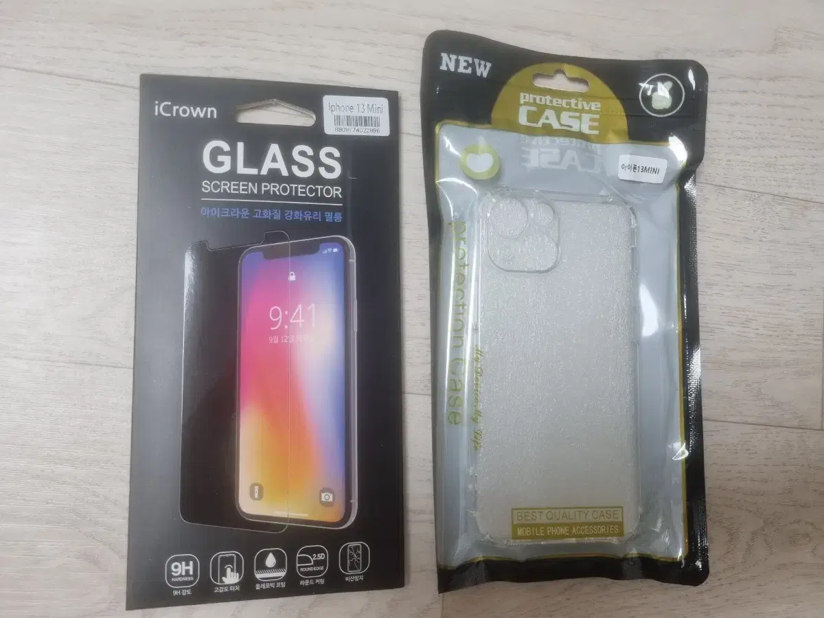 iPhone 13 Mini Bumper Case Protective Film Tempered Glass Jelly