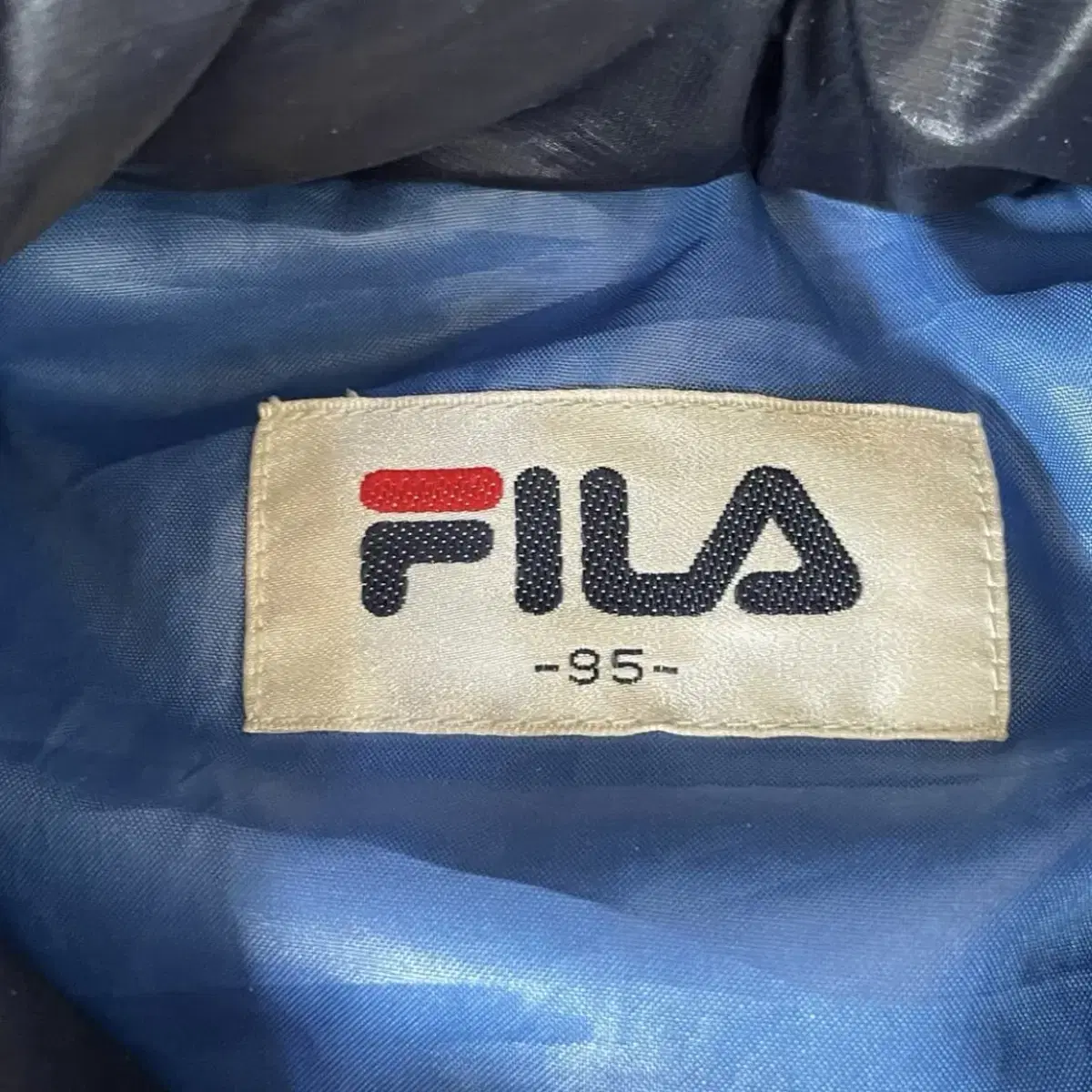 FILA 휠라 네이비 덕다운 폴리 후드 패딩