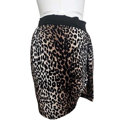 Leopard-print mini skirt