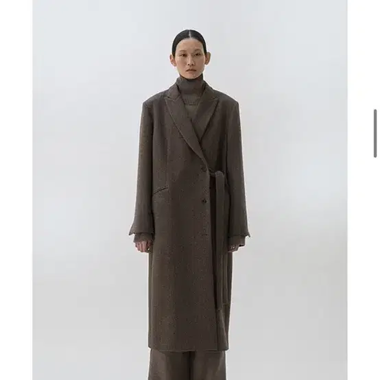 [무료배송]르 917 SIDE BELTED COAT 브라운