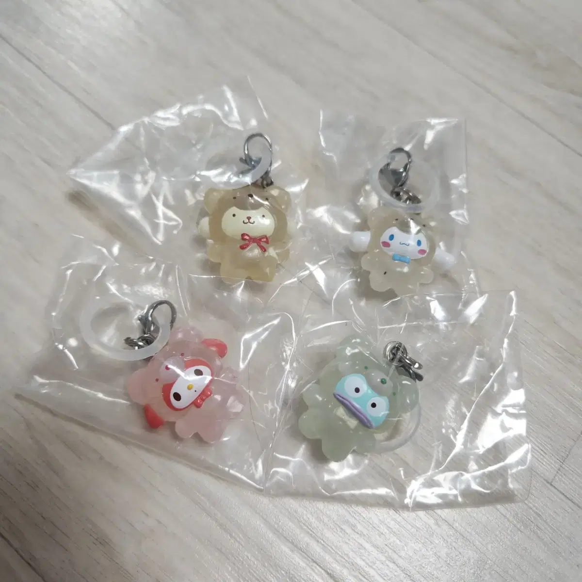 Sanrio Latecuma Mejirushi keyring Gacha Figures Pompompurin Han Gyo-dong Cinnamoroll Mamel