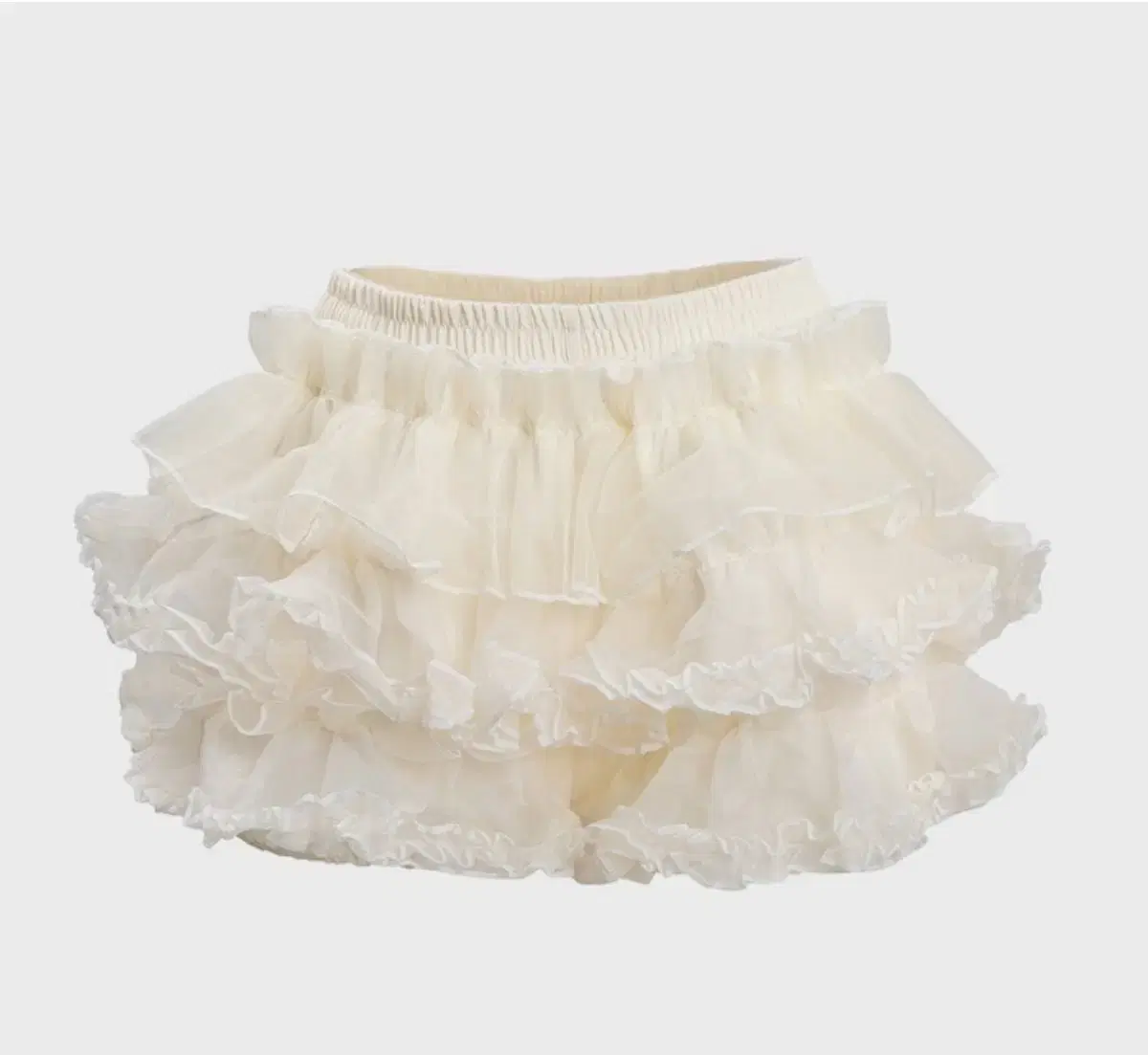 러프넥 TUTU PANTS SKIRT CREAM