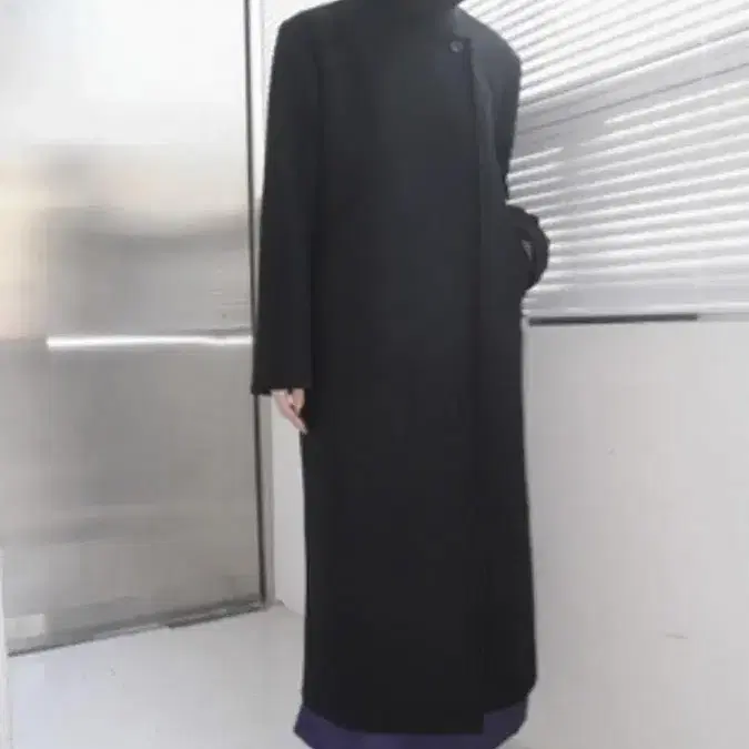 에프터먼데이 코트 mild hidden maxi coat 블랙