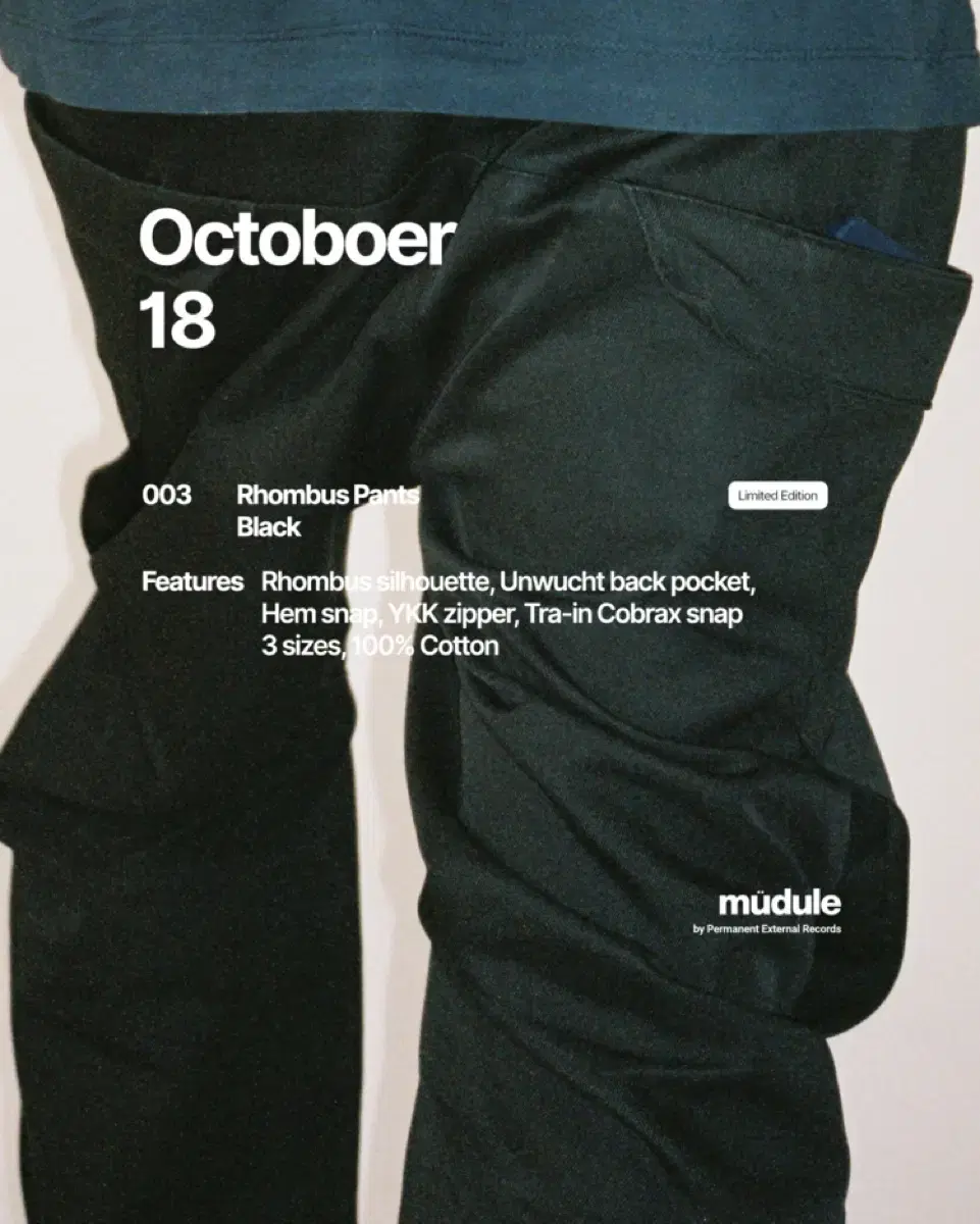 Mudule Rhombus Pants /Black 3