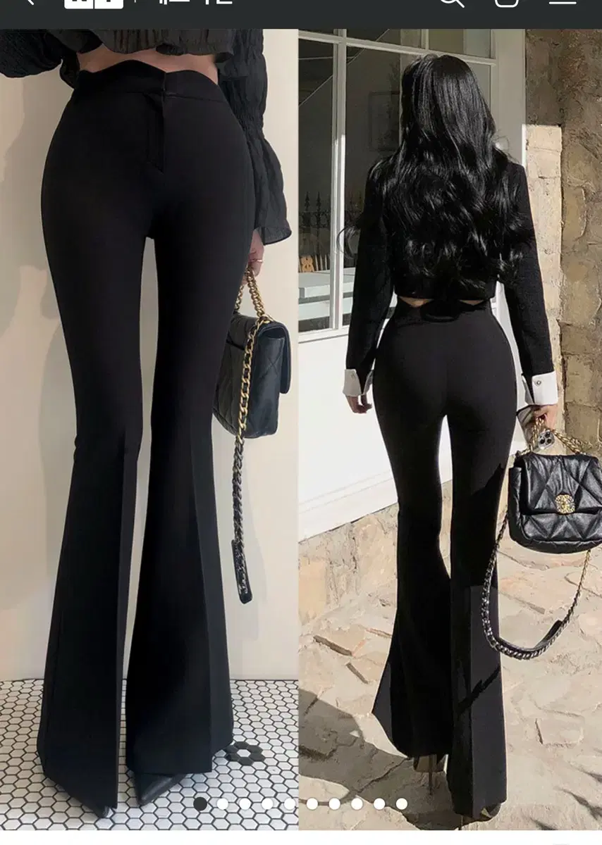 Esnine Angular Sunmi Long Slacks Black