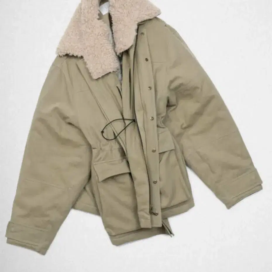 yiyae Shearling Work Coats Fade Green