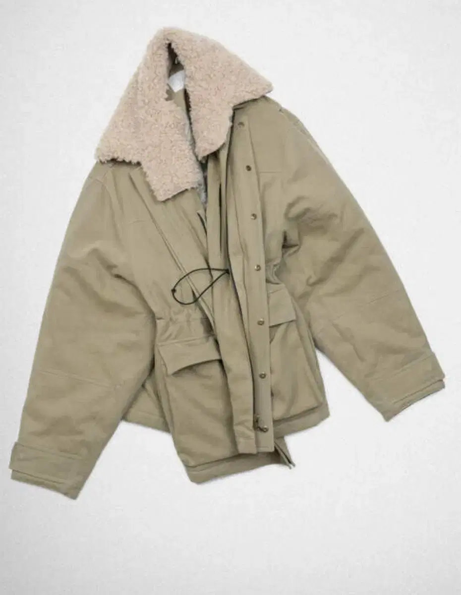 yiyae Shearling Work Coats Fade Green