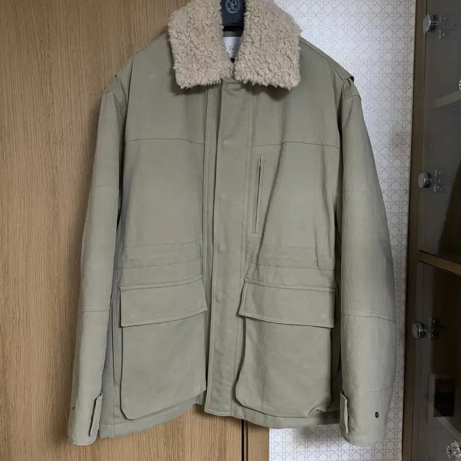 yiyae Shearling Work Coats Fade Green