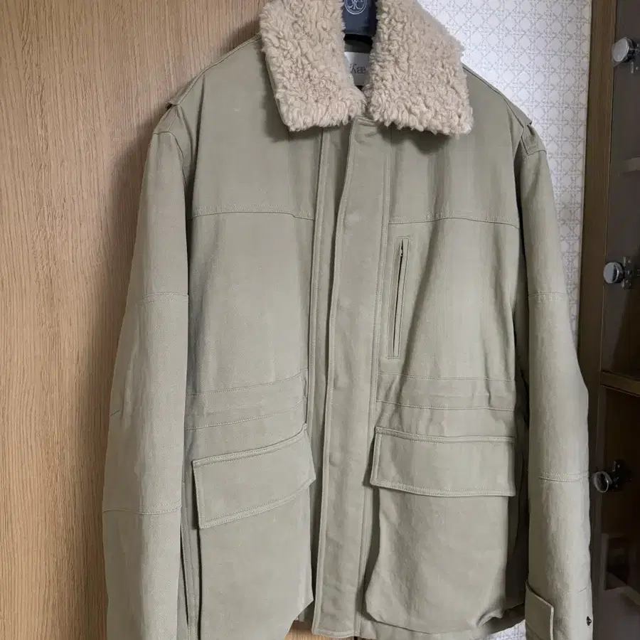 yiyae Shearling Work Coats Fade Green