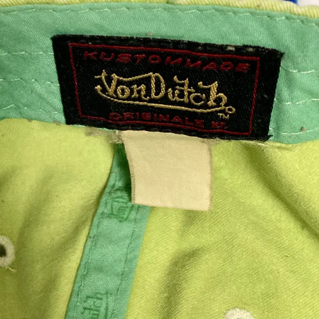 [볼캡] Vondutch 본더치 그런지 라임 야구 모자