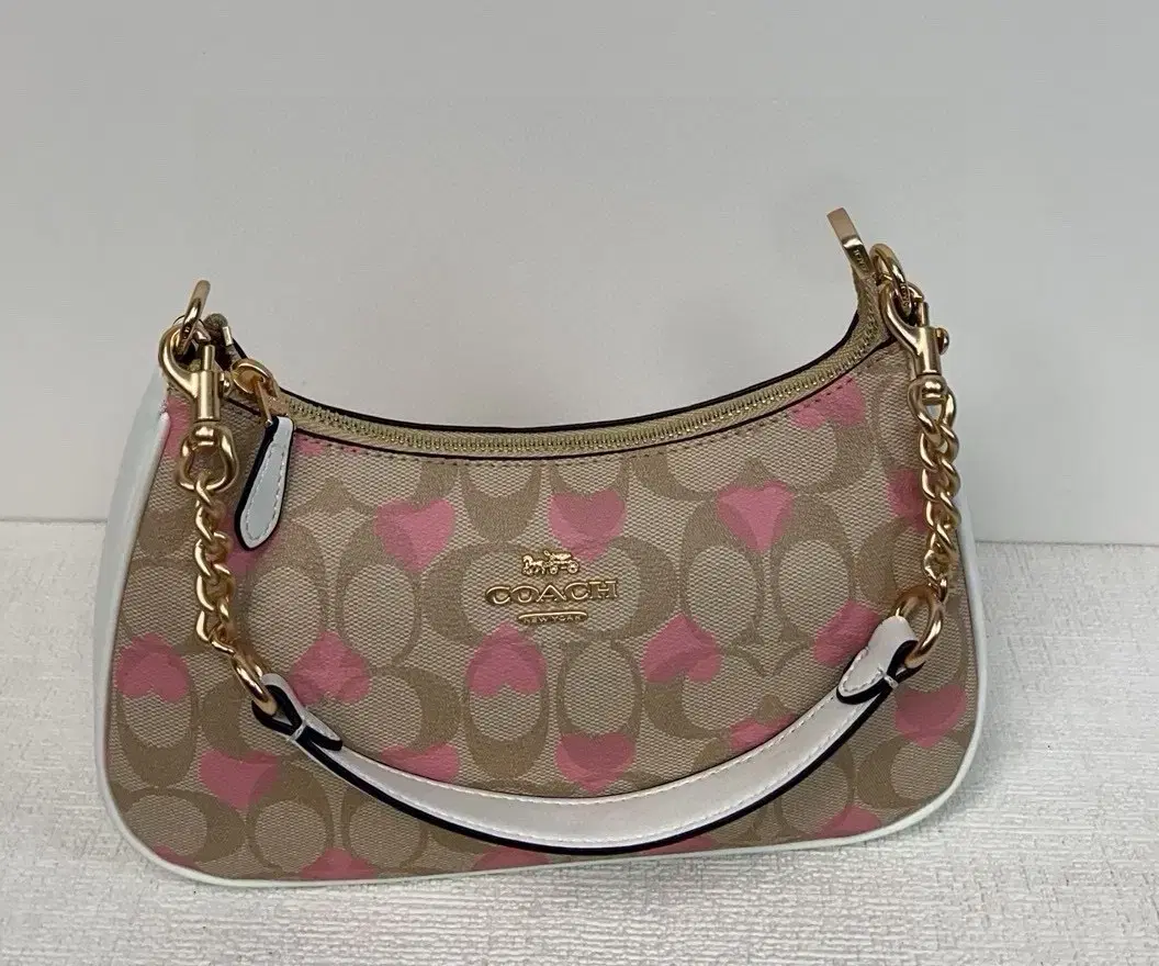 Coach Terry Classic Love Print Shoulder Bag Women's Crossbody Retro Excursion