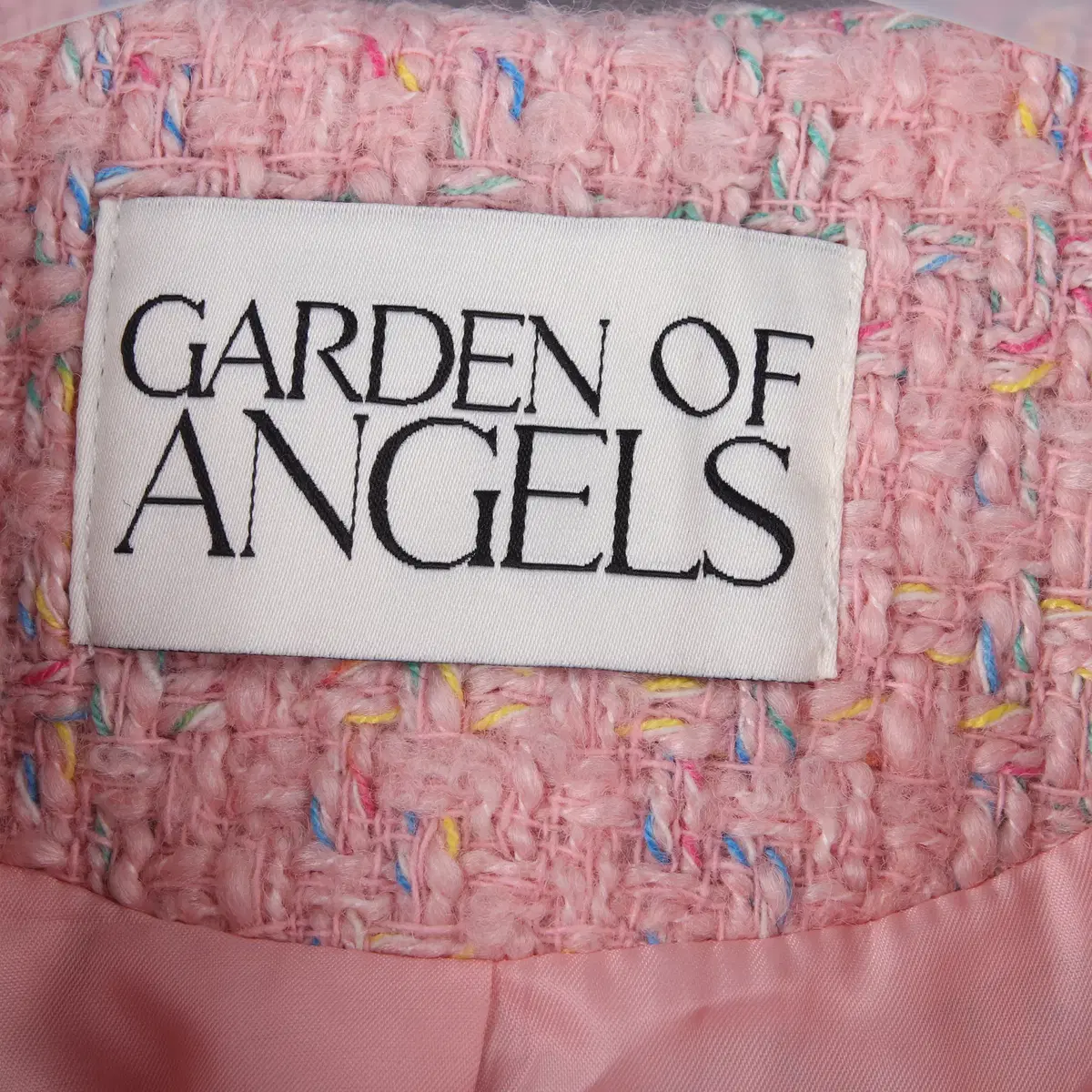 (여성) GARDEN OF ANGELS 트위드 자켓 분홍색 (S)