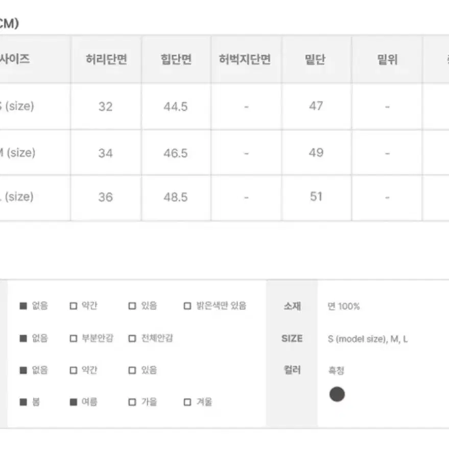 애니원모어 비신 흑청 워싱 데끼 미니 스커트 (미개봉)