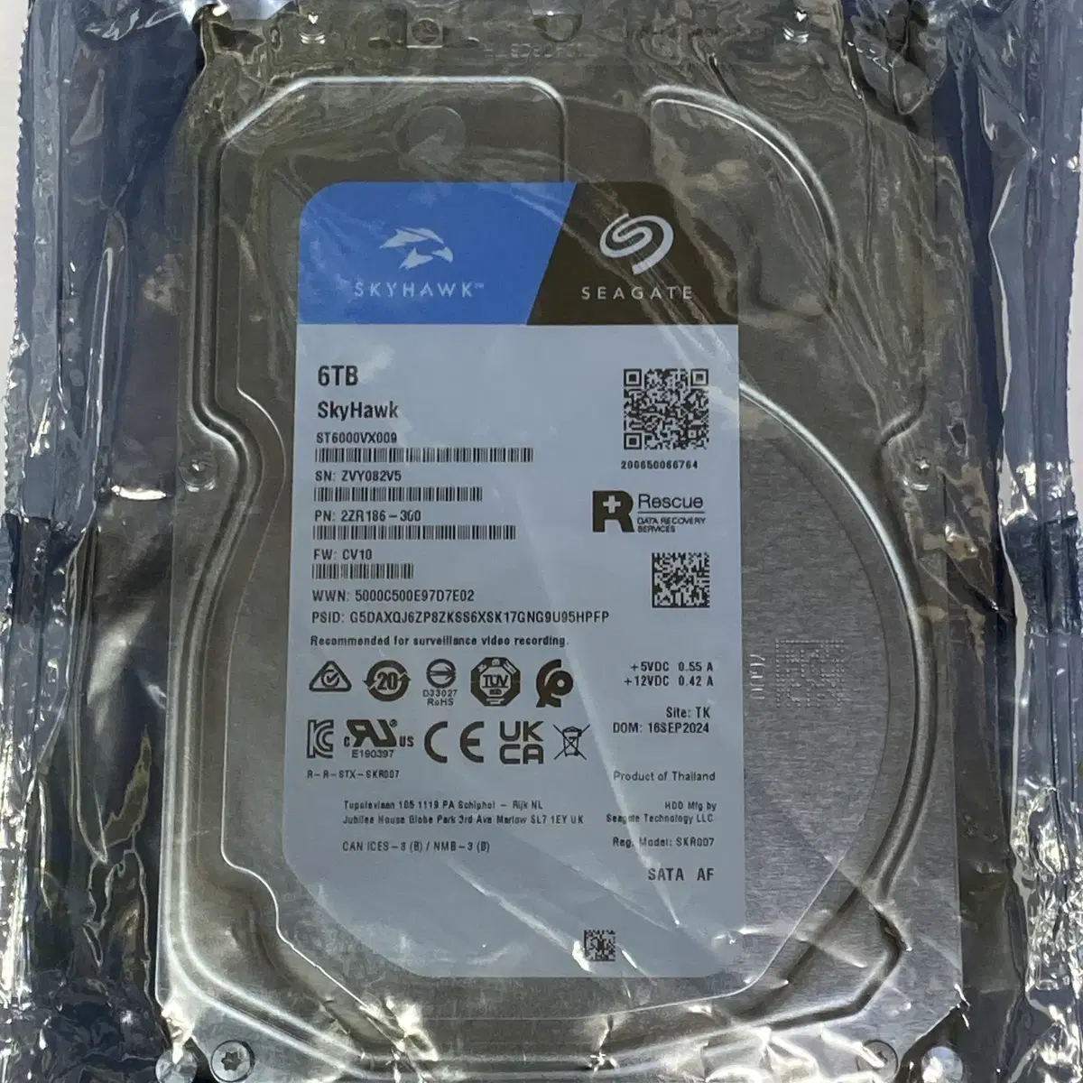 Seagate 6테라 CCTV 스카이호크 하드디스크 6TB HDD 미개봉