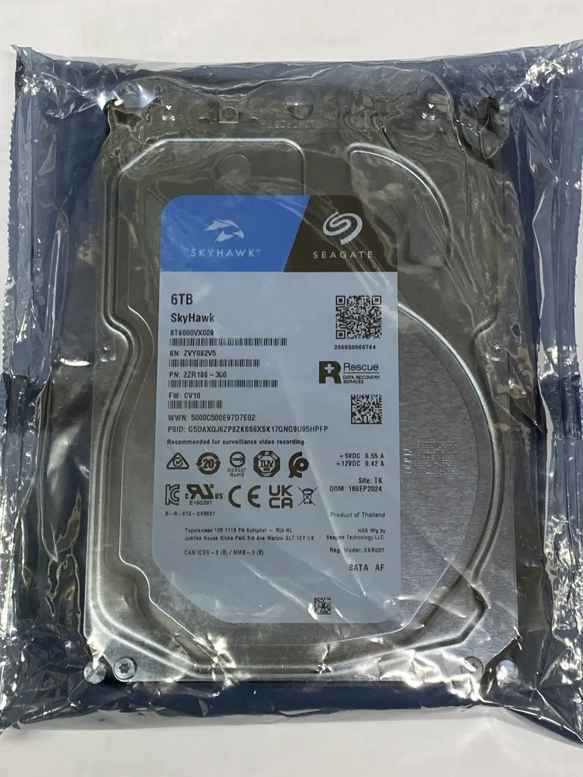 Seagate 6테라 CCTV 스카이호크 하드디스크 6TB HDD 미개봉