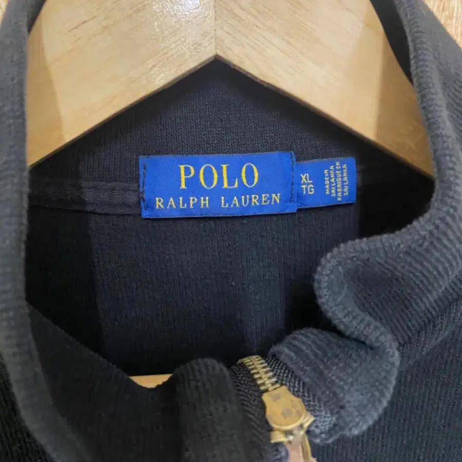 POLO ralph lauren half zip-up knit