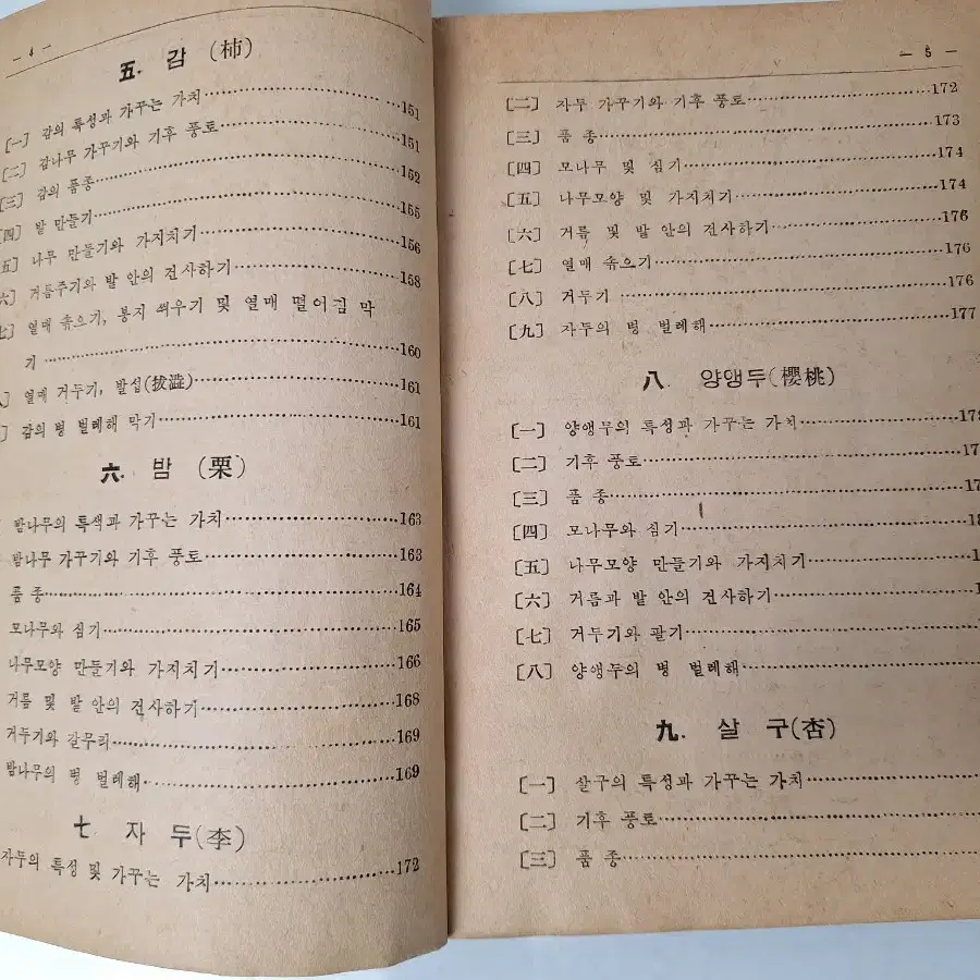 근대사 수집 자료 농업 채소 원예 과수 고서책 60년 5권