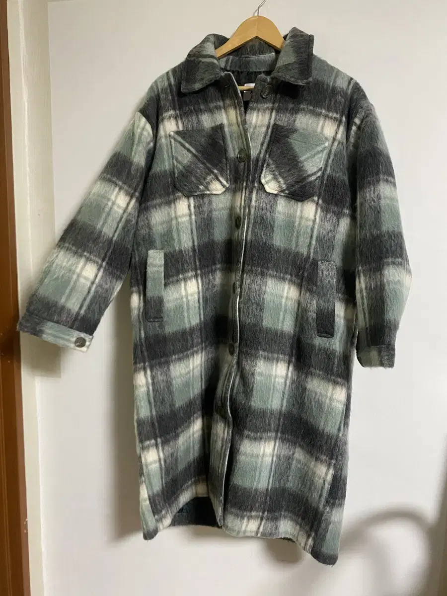 Big-size check coat 88-99