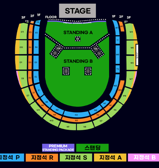 오아시스 스탠딩B 18XX 2연석