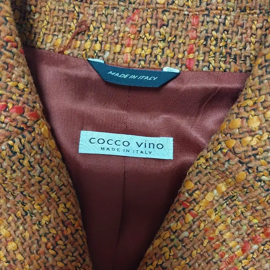 cocco vino 코코비노 트위드 롱코트