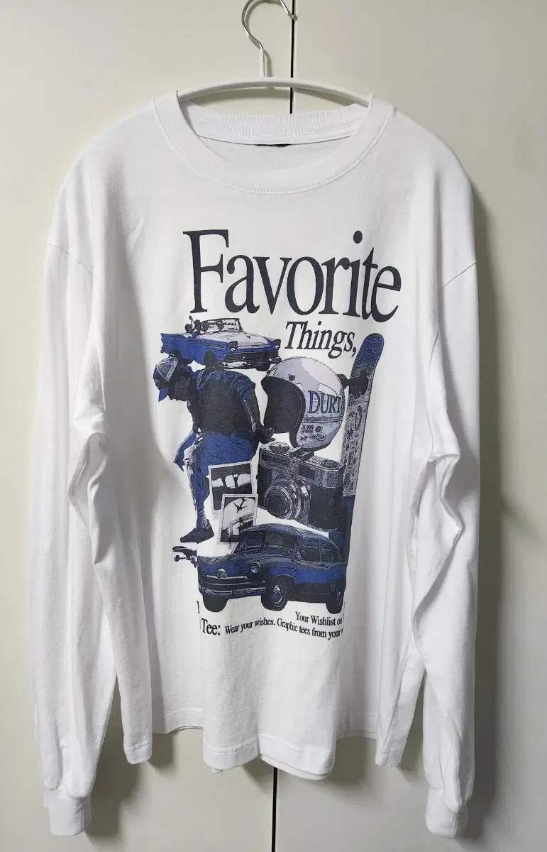 더트 FAVORITE LONG SLEEVE TEE (WHITE)  L