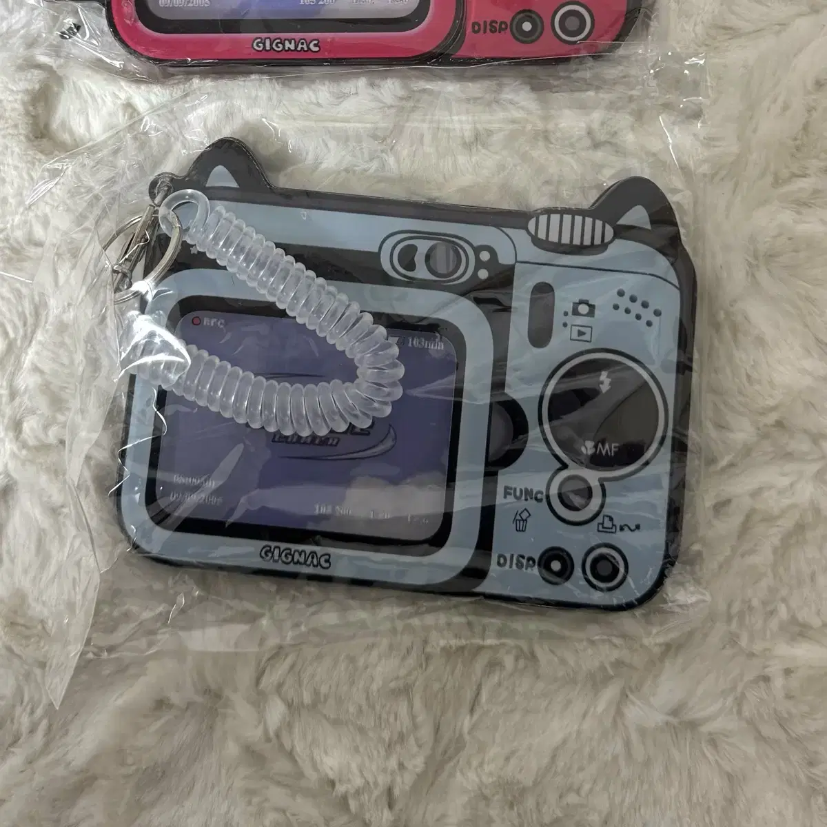 [unsealed] Niaozu photocard holder video camera pink pastel bloo wts for sale