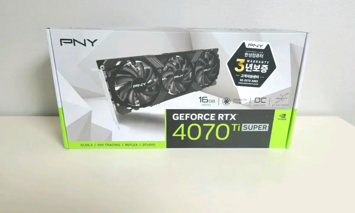 (미개봉)PNY 지포스 RTX 4070 Ti SUPER VERTO OC