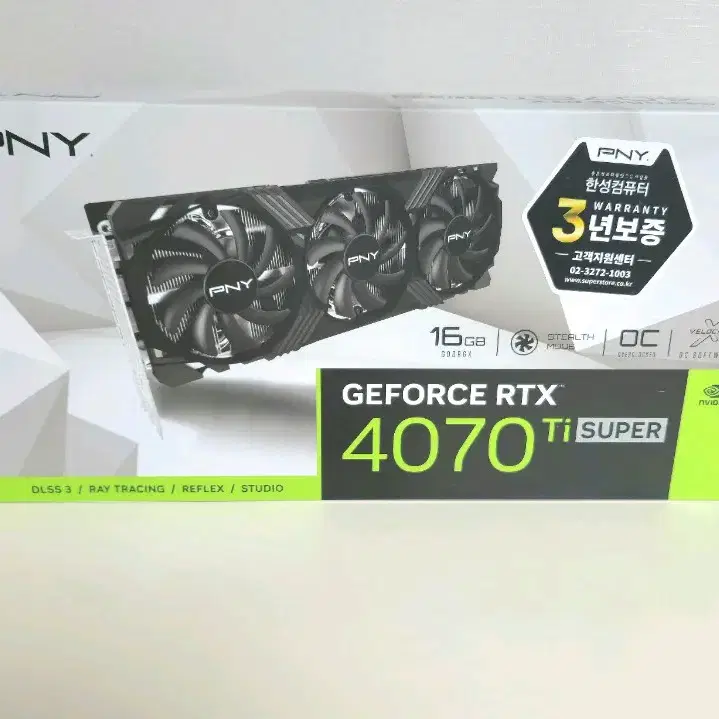 (미개봉)PNY RTX 4070Ti SUPER OC D6X 16GB