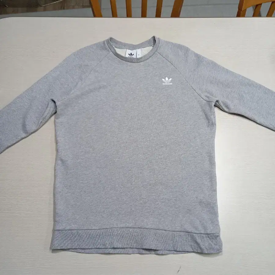 XL105 adidas 기모 면 맨투맨 그레이 XL-353