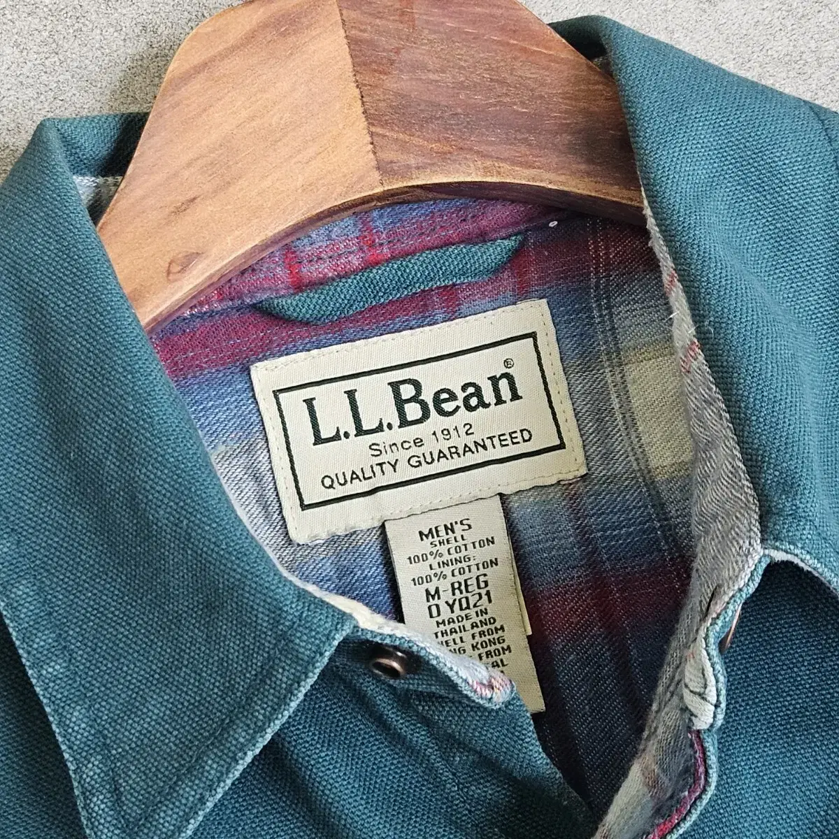 L.L.BEAN 엘엘빈 워크셔츠 셔츠자켓 워크자켓 청록색 105 XL