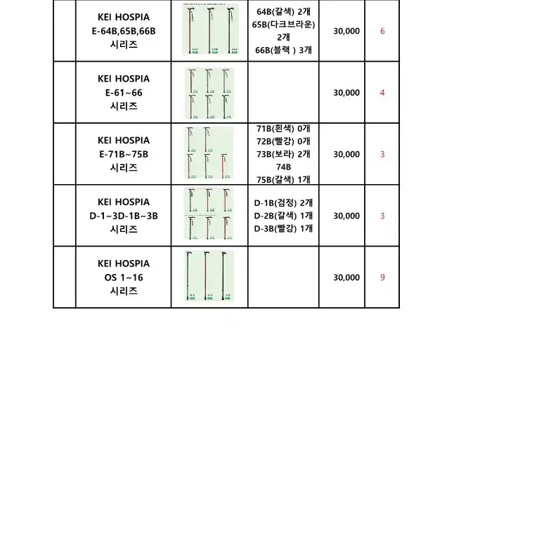 [새제품] 휴대 접이식 어르신 지팡이 HOSPIA 시리즈 (일본)