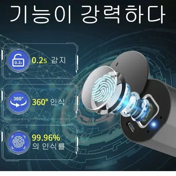 eLinkSmart 자전거 자물쇠 1.5미터 지문 블루투스 잠금해제 방수