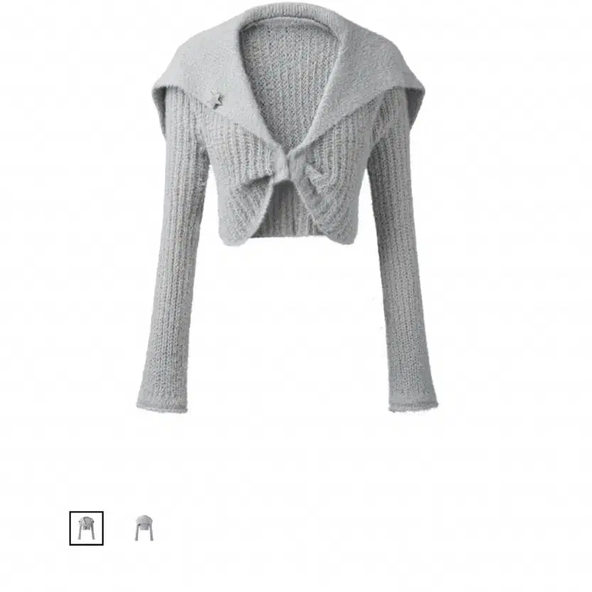 2000아카이브 KNITTED SAILOR BOLERO (GREY)