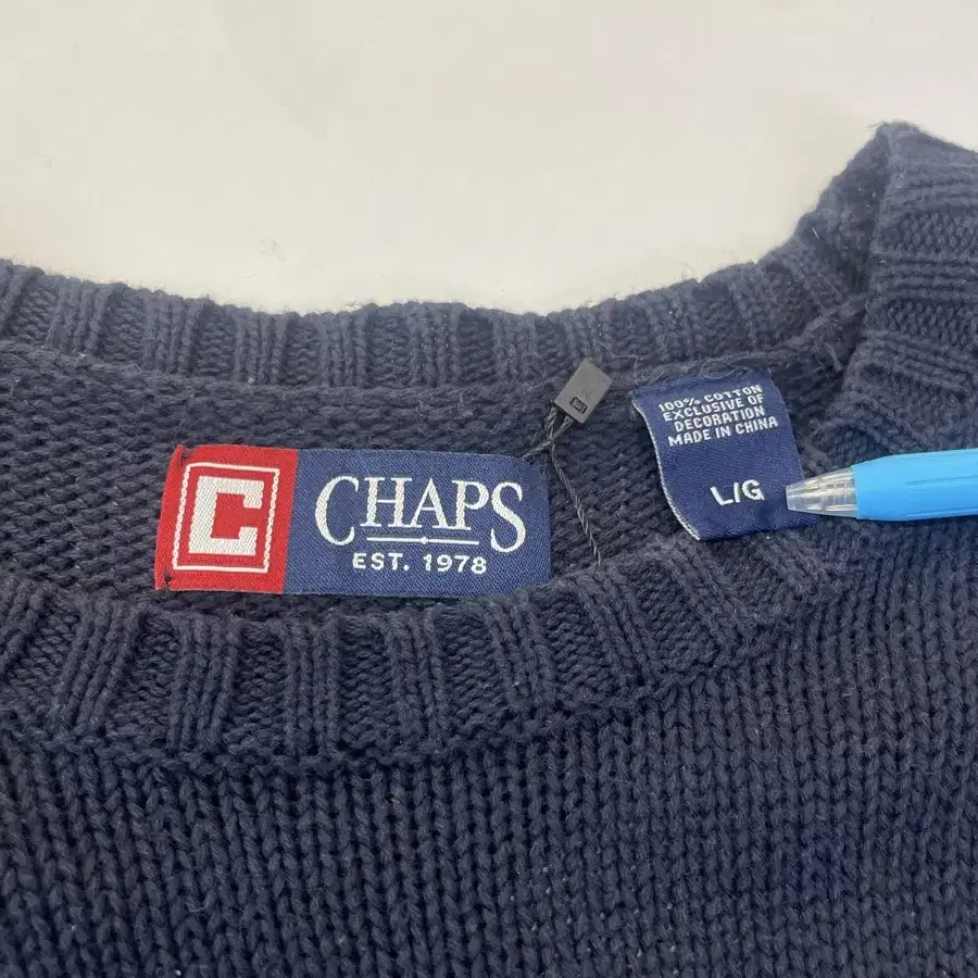 (L) CHAPS 챕스 크루넥니트