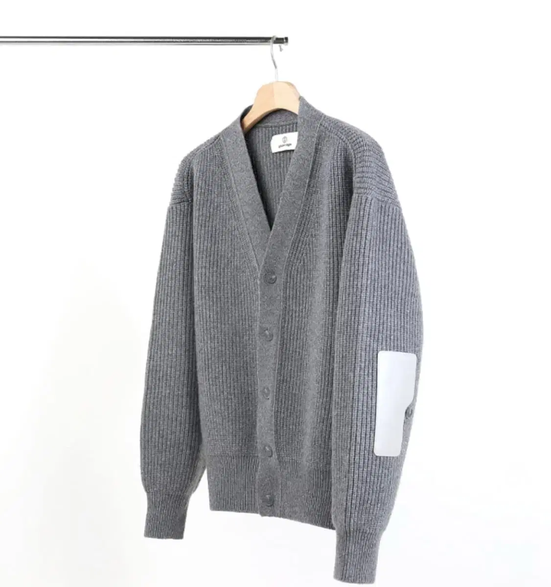 이얼즈어고 멜란지 그레이 Rover Wool Cardigan 01-2