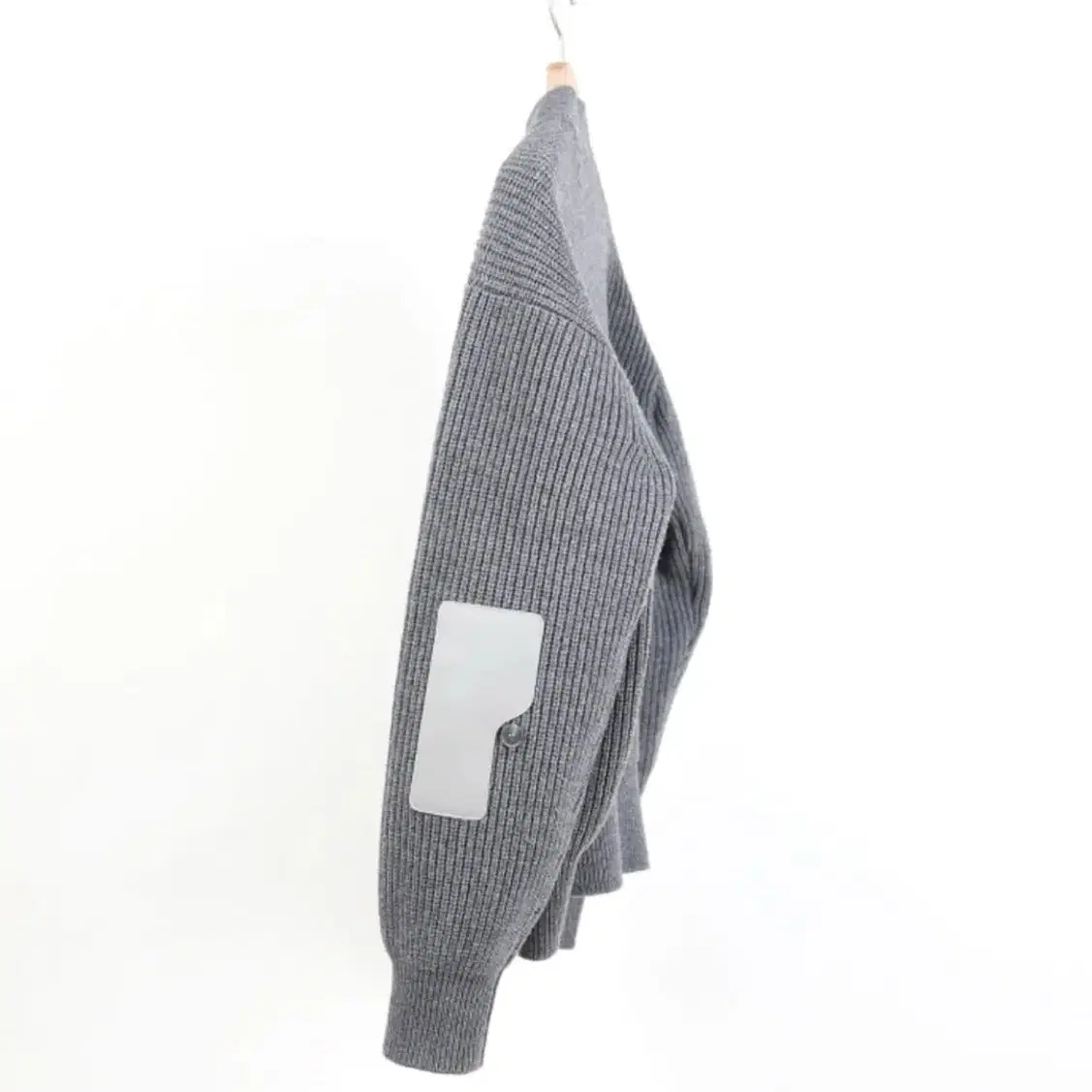 이얼즈어고 멜란지 그레이 Rover Wool Cardigan 01-2