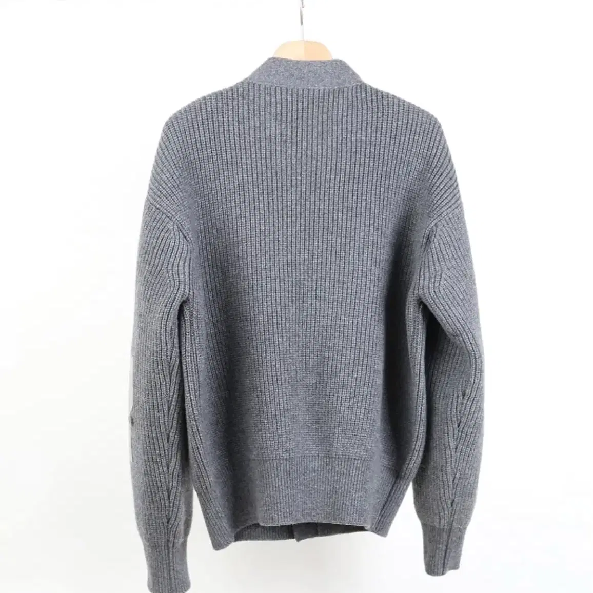 이얼즈어고 멜란지 그레이 Rover Wool Cardigan 01-2