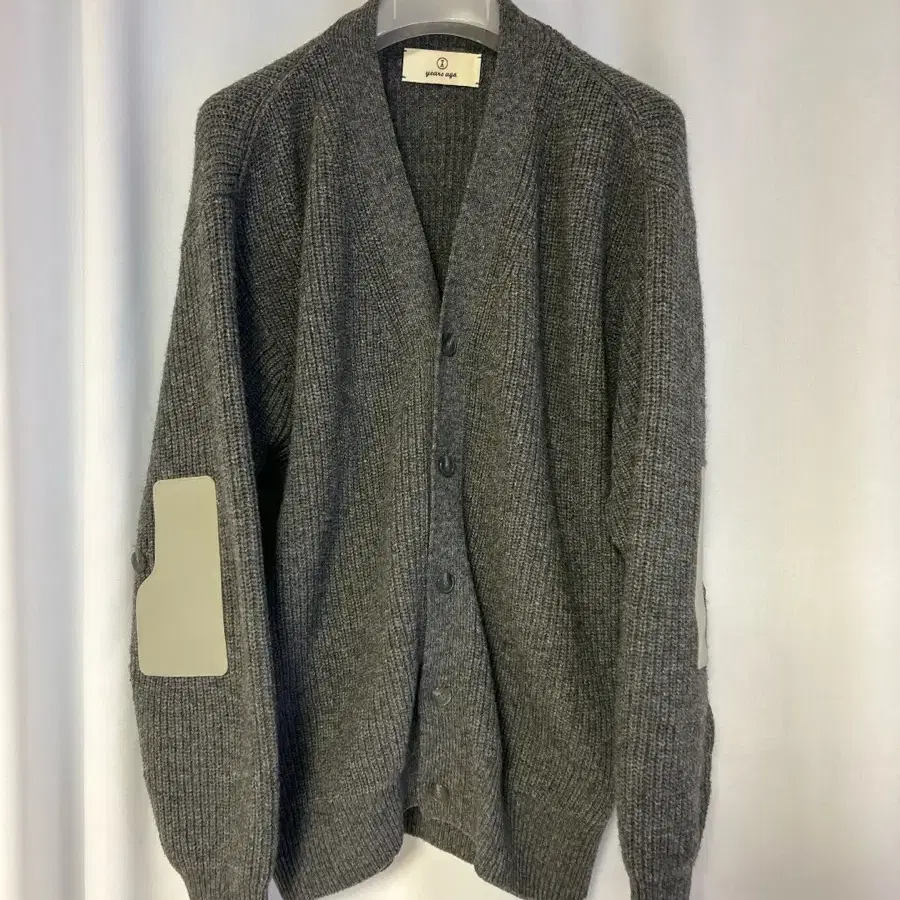 이얼즈어고 멜란지 그레이 Rover Wool Cardigan 01-2