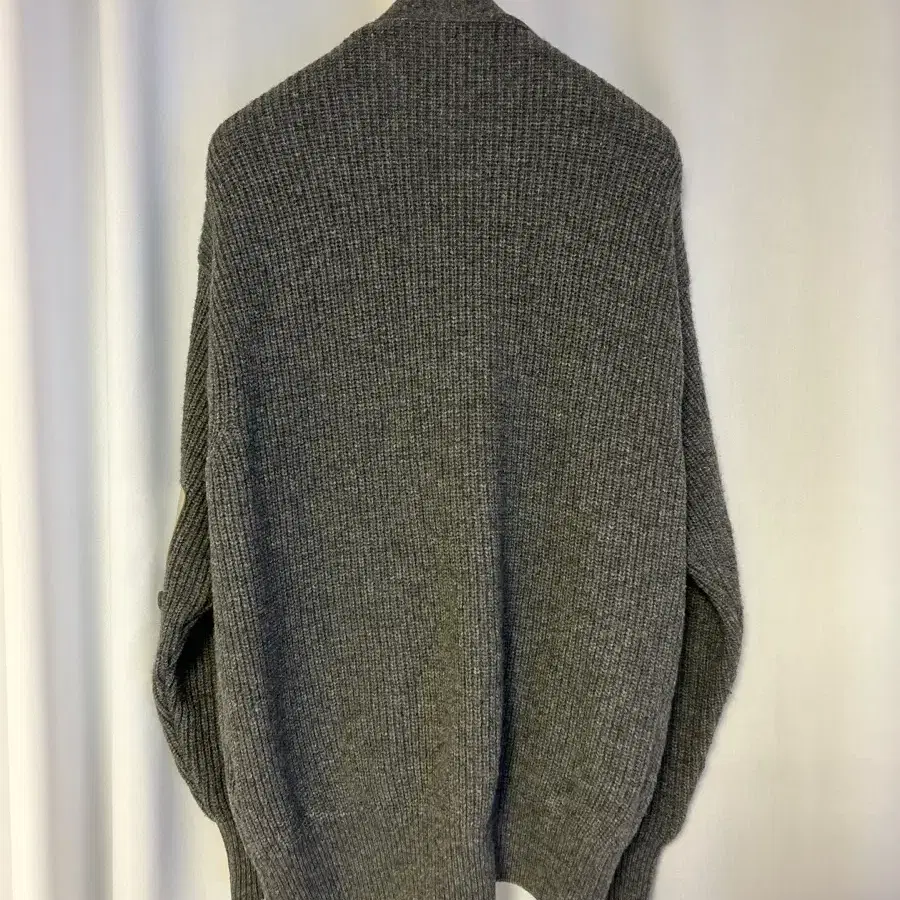 이얼즈어고 멜란지 그레이 Rover Wool Cardigan 01-2