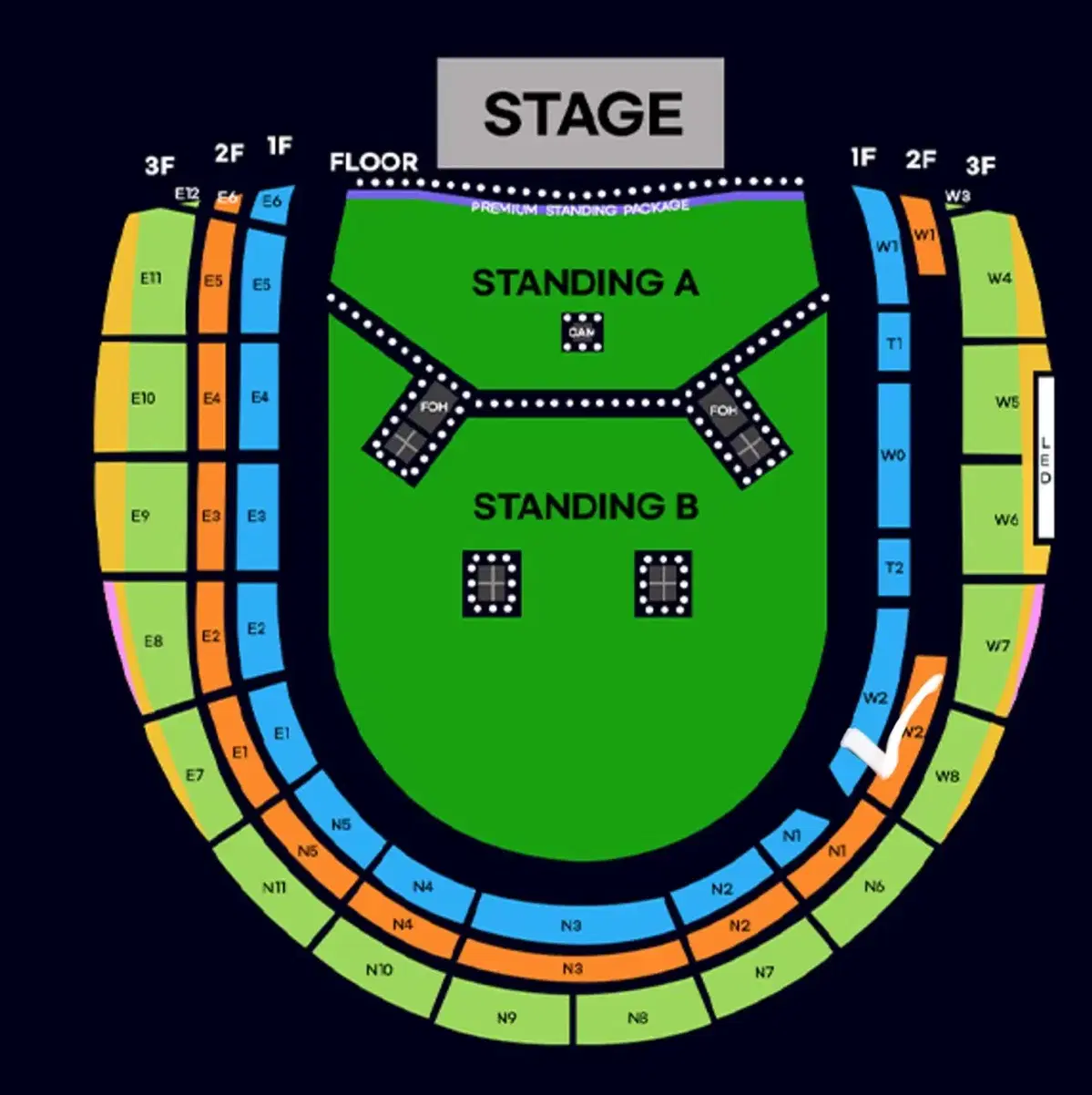 오아시스 내한공연 콘서트 R석 1열