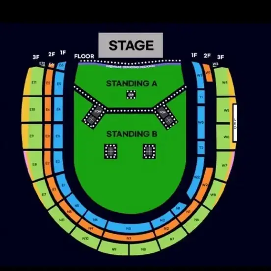 오아시스 콘서트 내한공연 스탠딩 B 12600번대 한자리