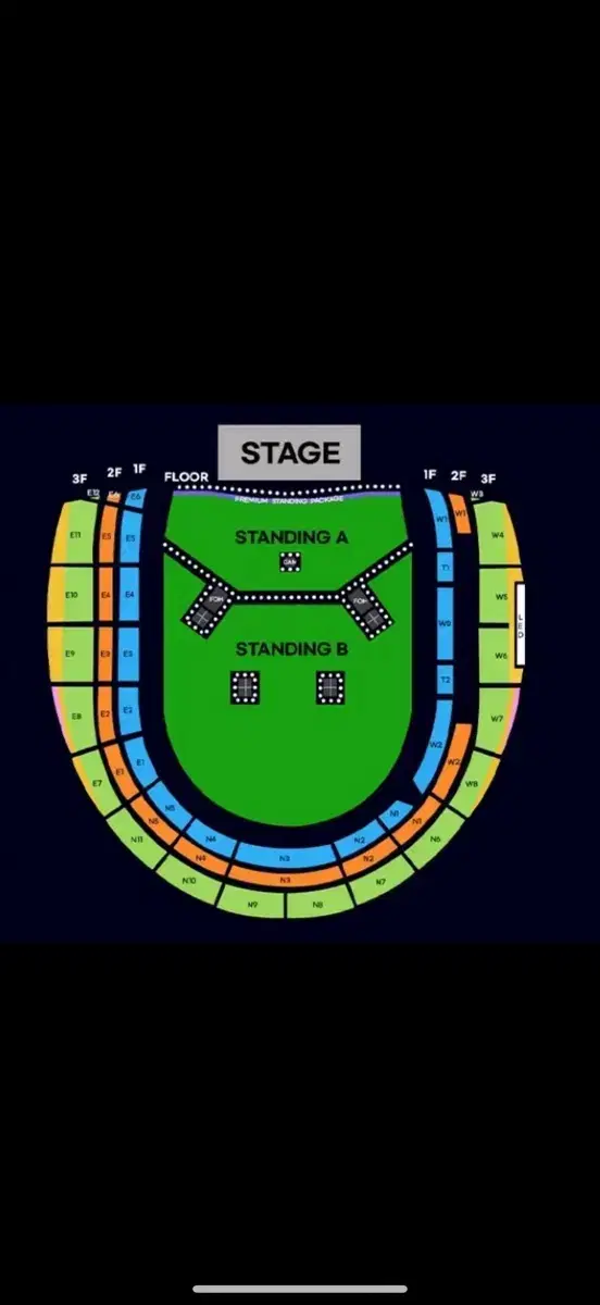 오아시스 콘서트 내한공연 스탠딩 B 12600번대 한자리