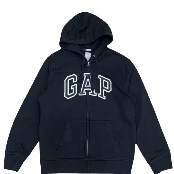 GAP 갭 블랙 기모 후드집업 m