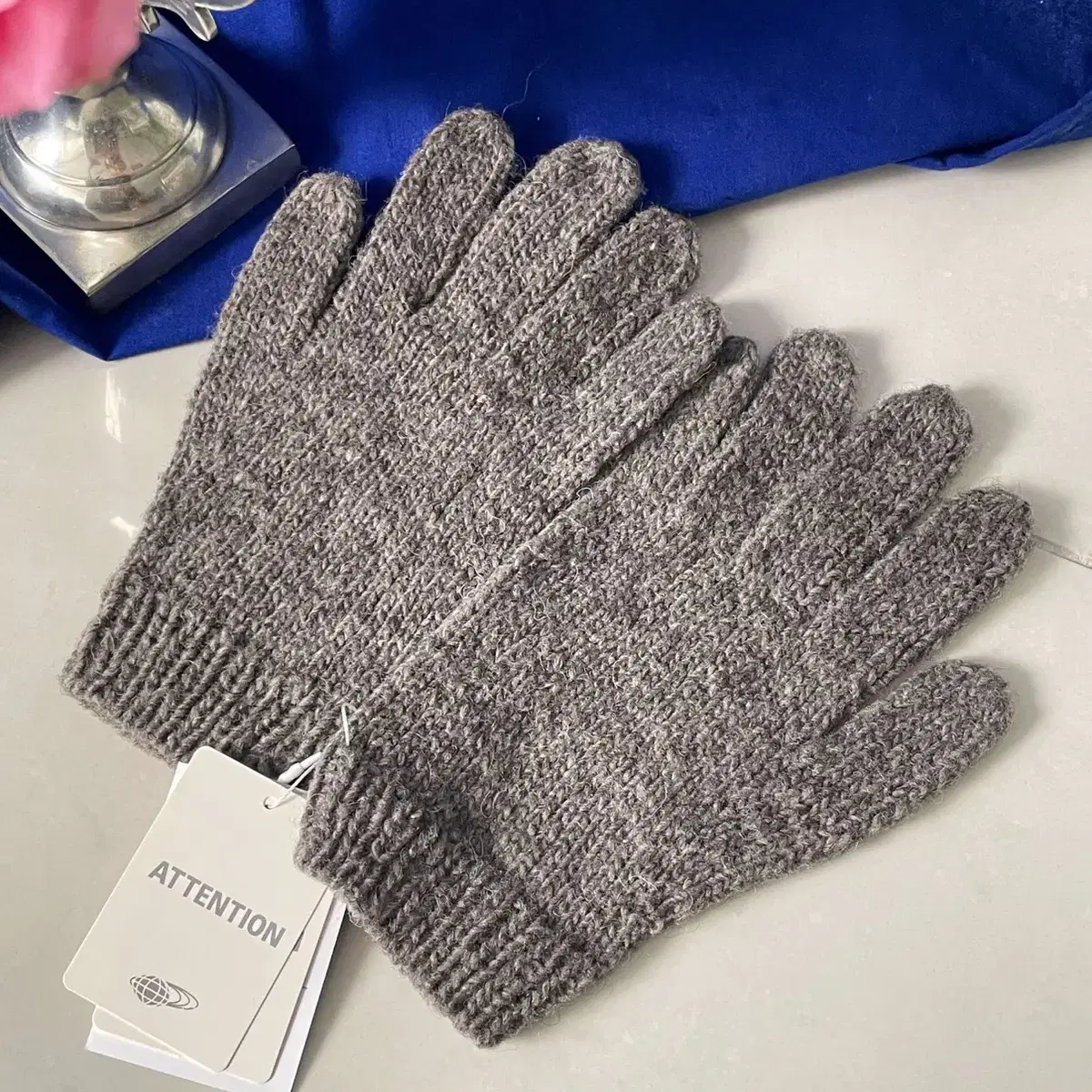 BEAMS 빔스 FLOWER KNIT GLOVE 플라워 니트 장갑